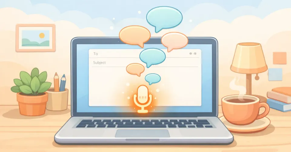 Cara mendiktekan email di Mac tanpa keluar dari inbox